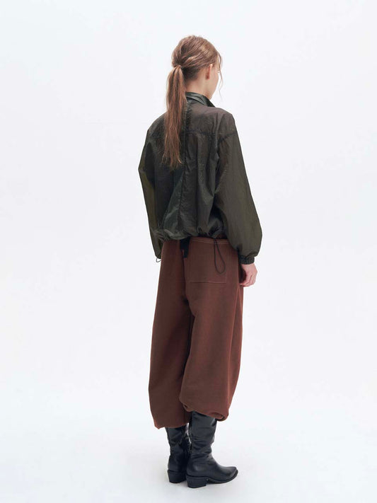 Double zipper windbreaker jacket (khaki)