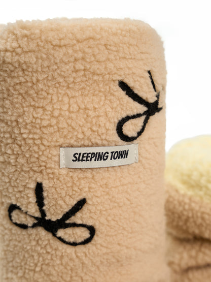 おやすみソックス Ribbon Beige