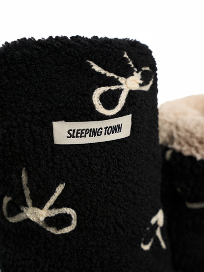 おやすみソックス Ribbon Black