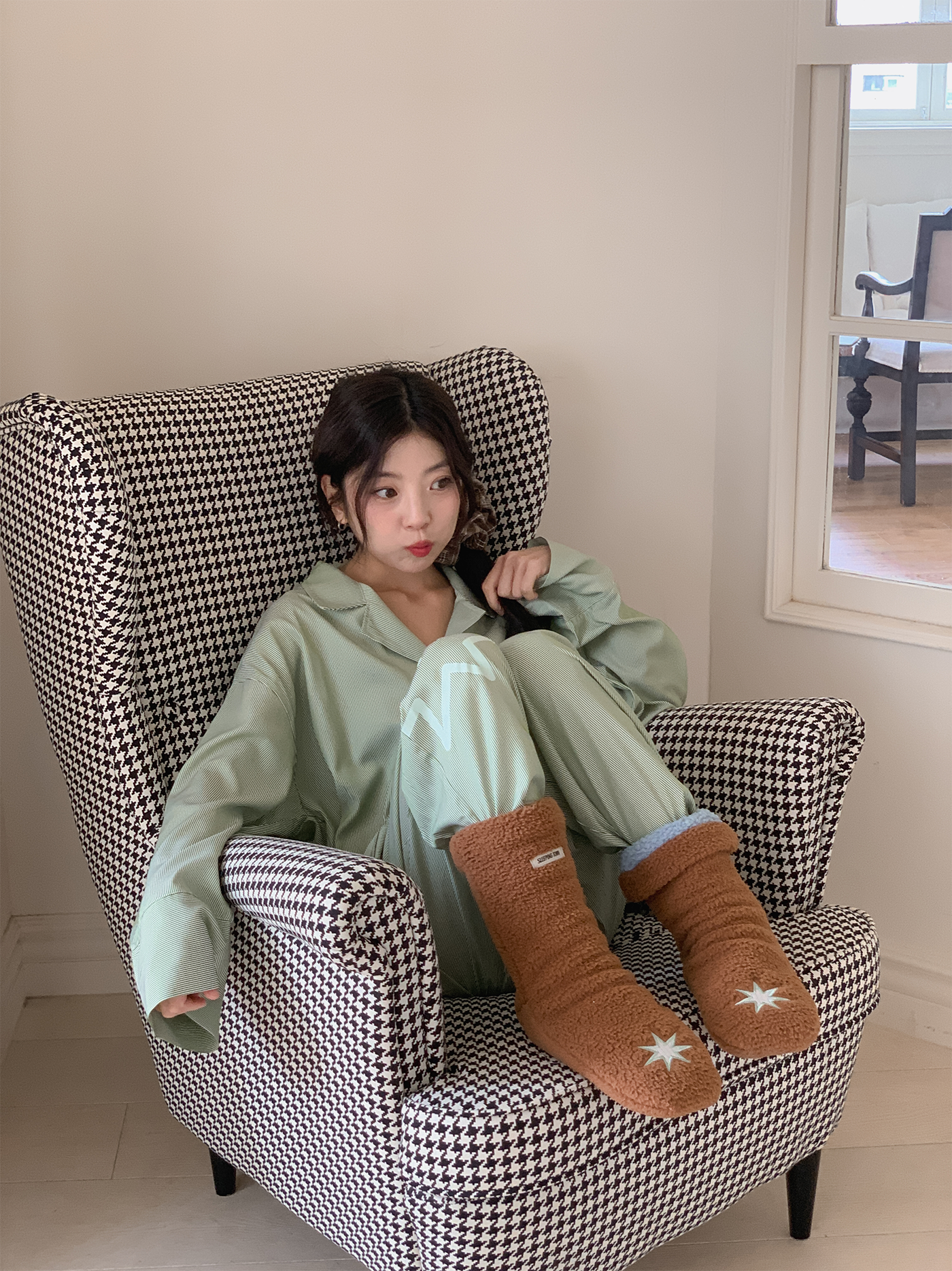 おやすみソックス Brown