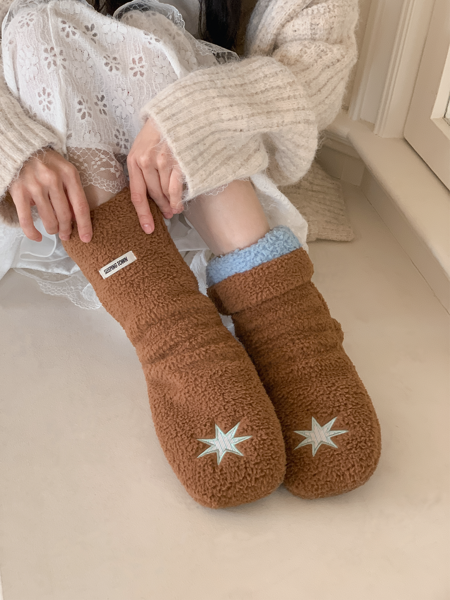 おやすみソックス Brown