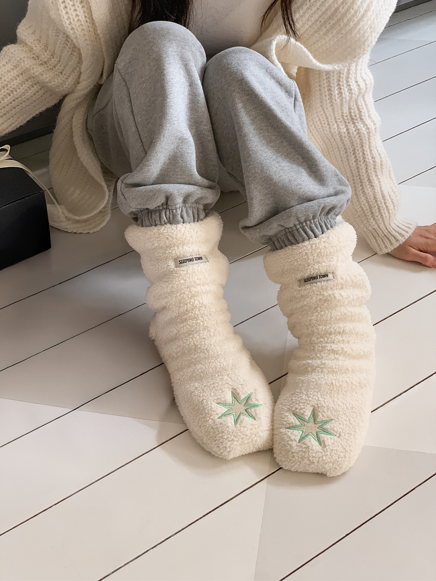 おやすみソックス Ivory