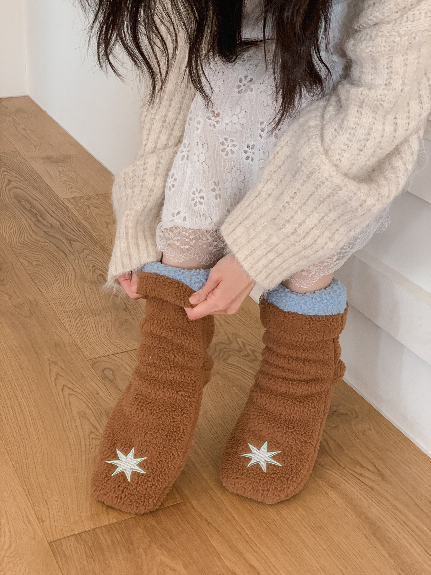 おやすみソックス Brown