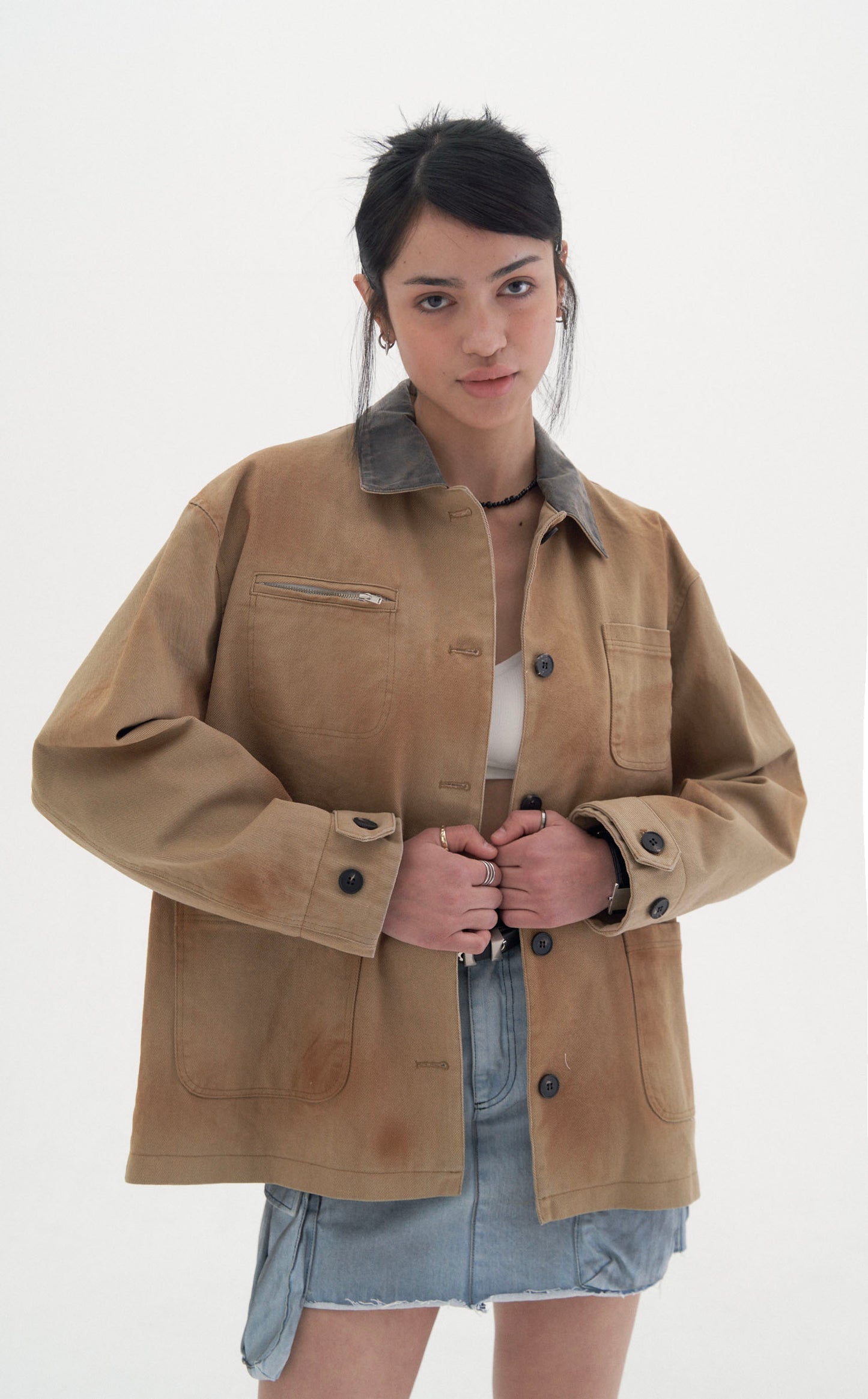 Vintage work jacket (beige)