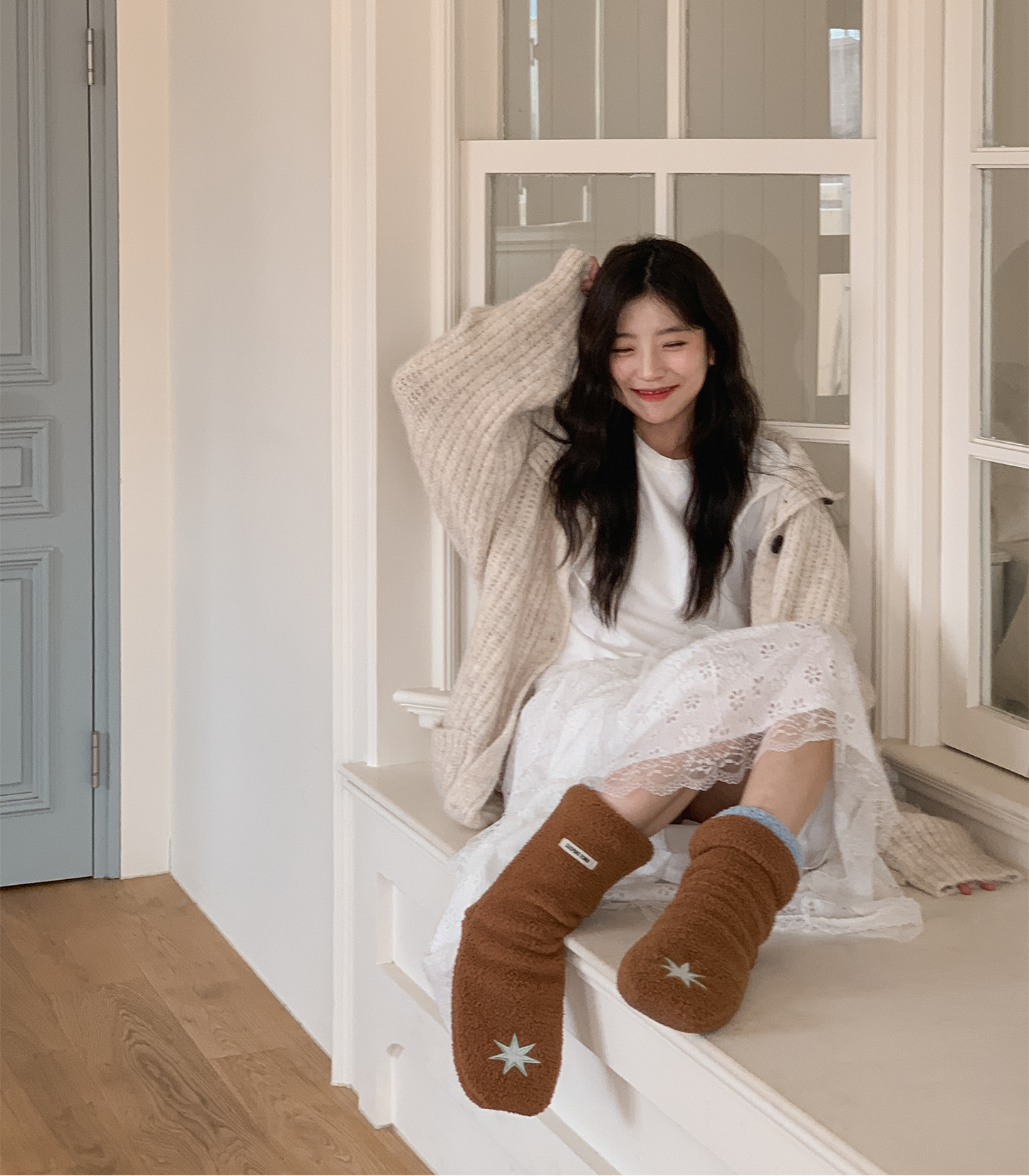 おやすみソックス Brown