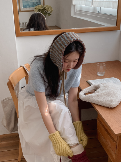 Stripe Earmuffs Brown