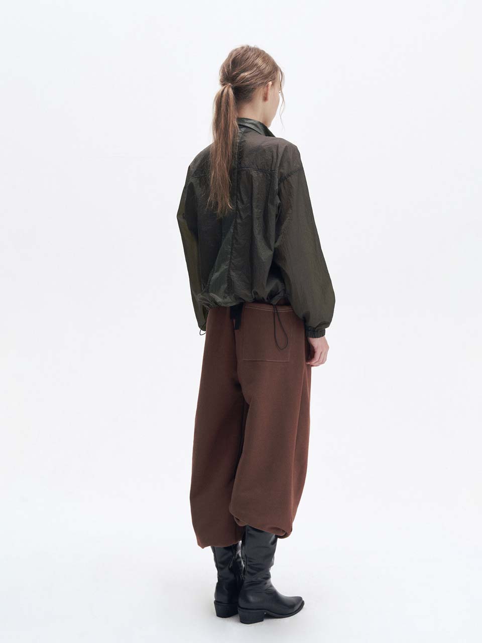 Double zipper windbreaker jacket (khaki)