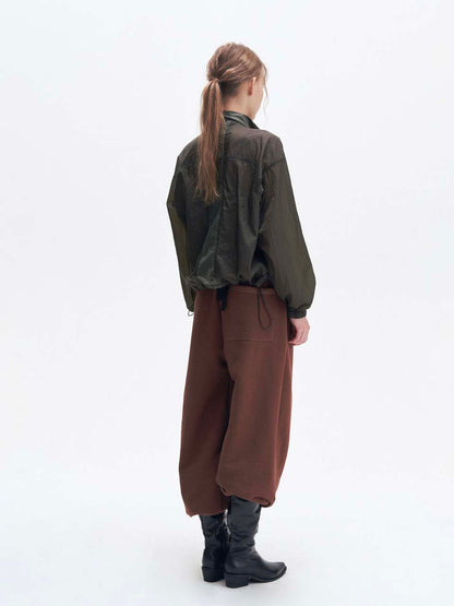 Double zipper windbreaker jacket (khaki)