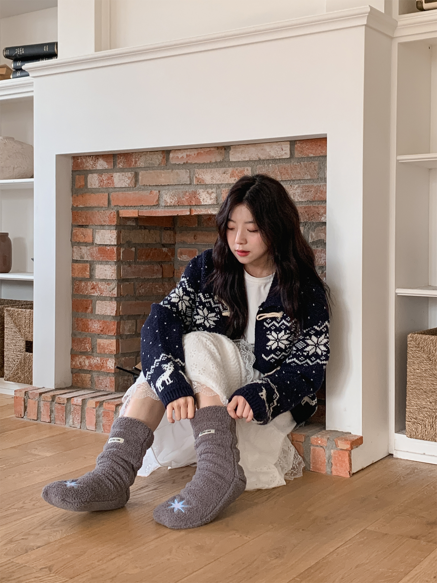 おやすみソックス Grey