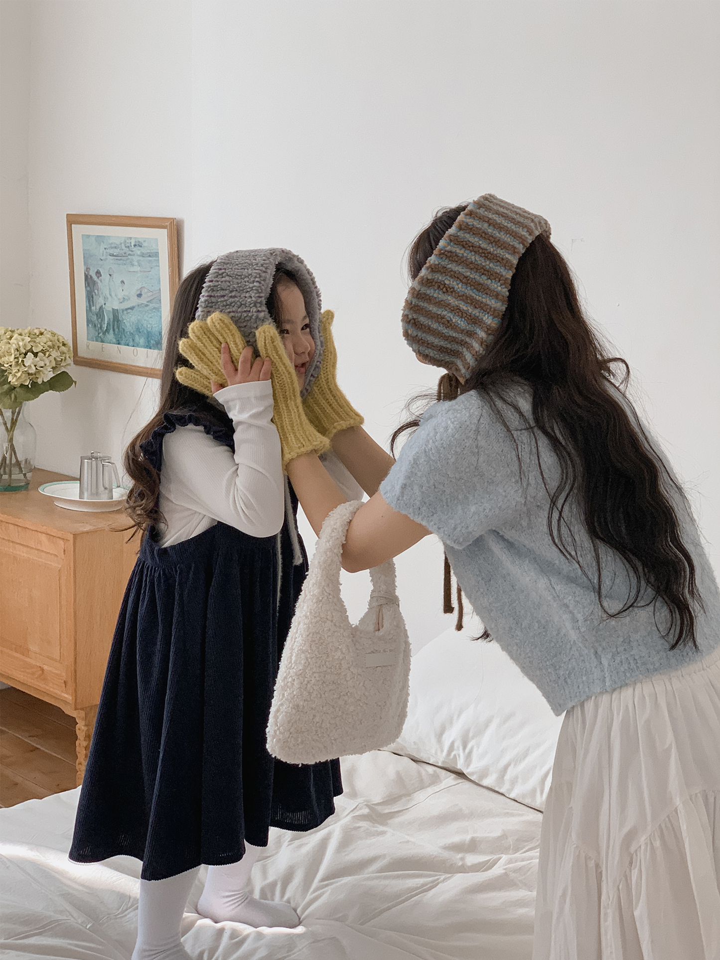 Stripe Earmuffs Brown