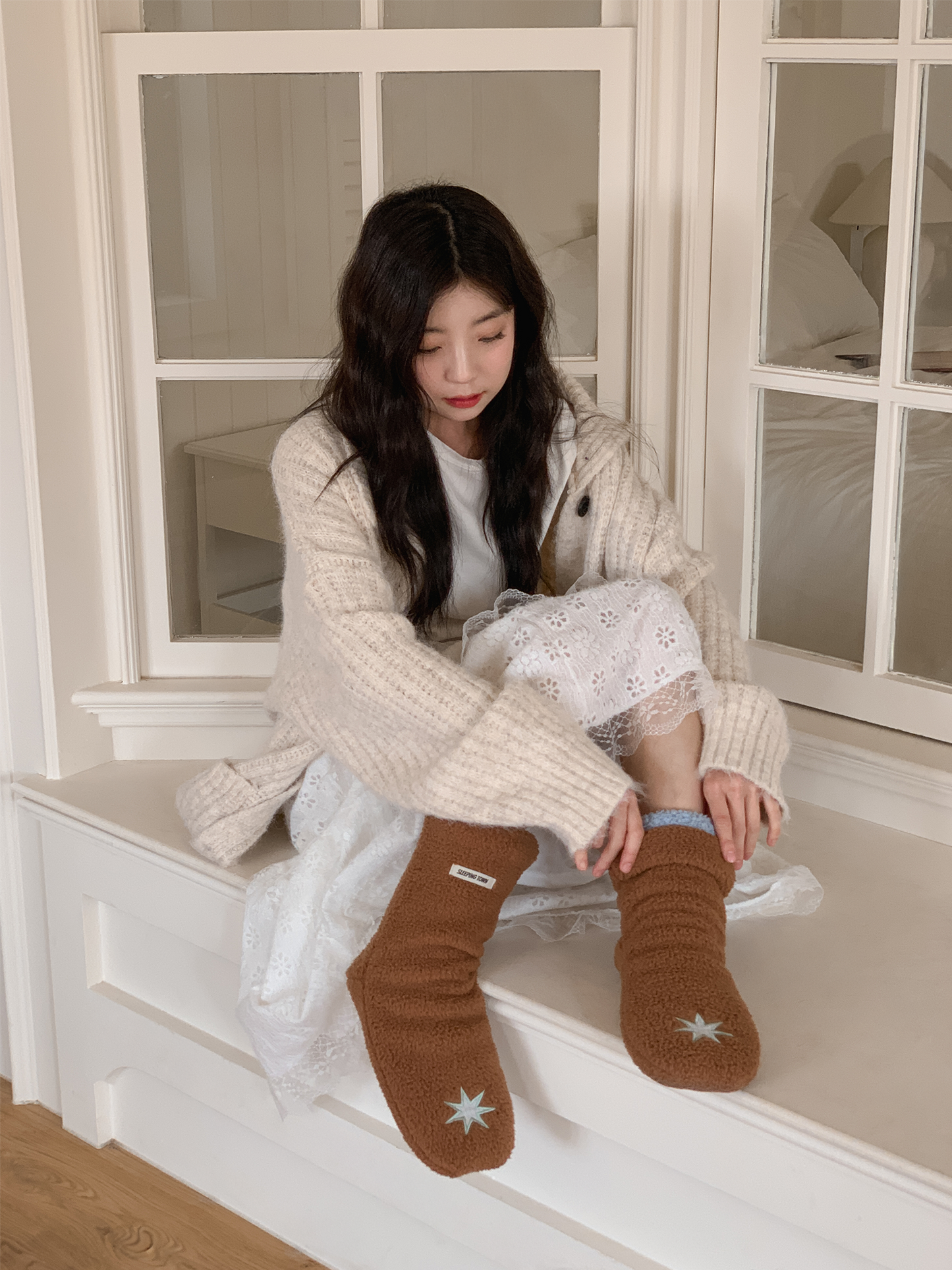 おやすみソックス Brown