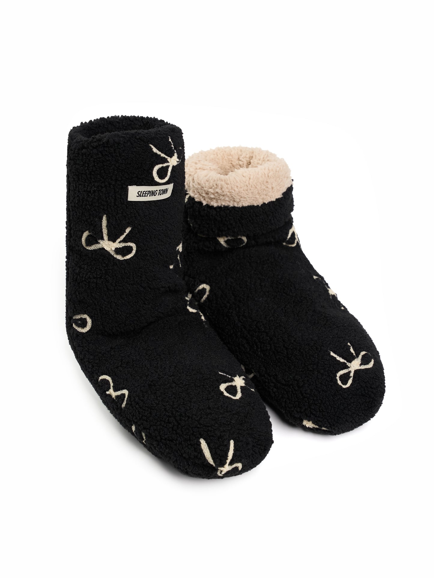 おやすみソックス Ribbon Black