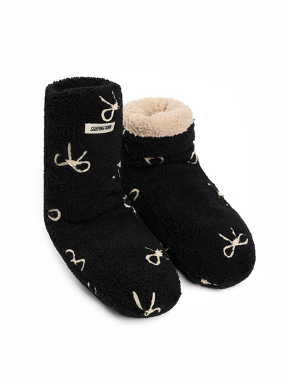 おやすみソックス Ribbon Black