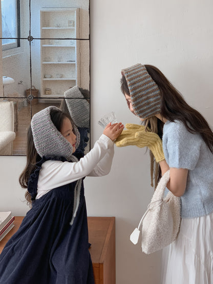 Stripe Earmuffs Brown