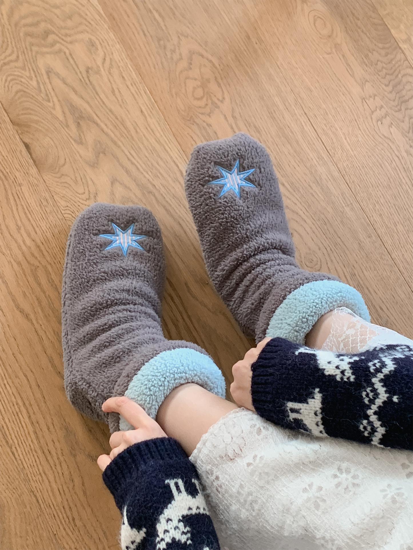 おやすみソックス Grey