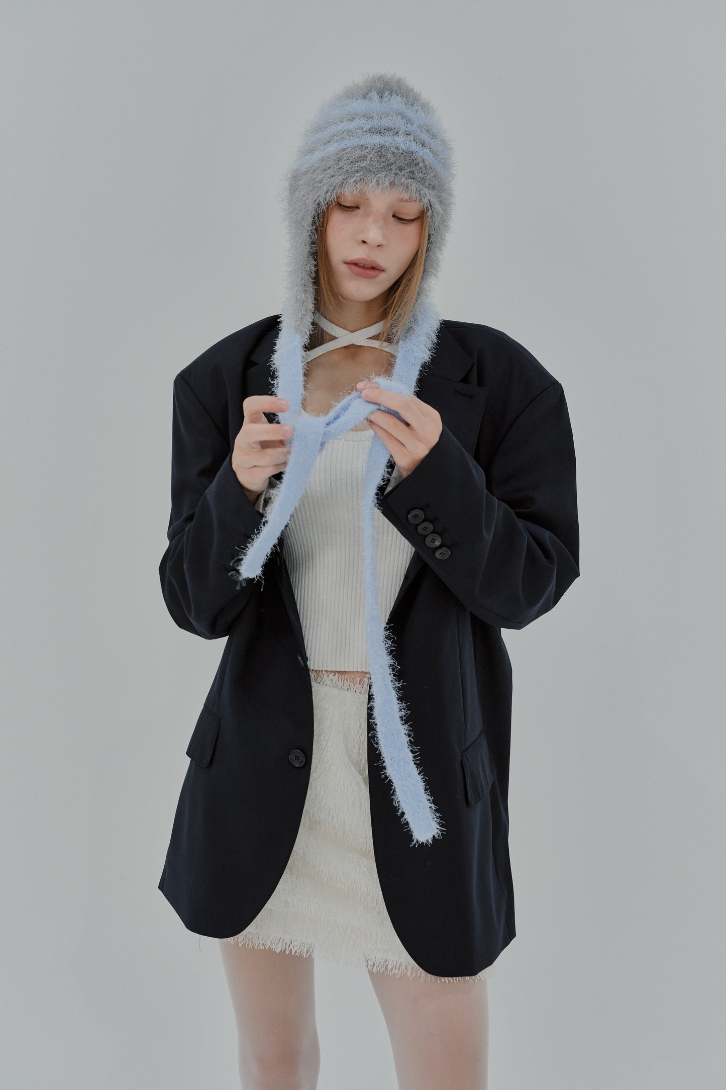 KNIT BONNET GREY