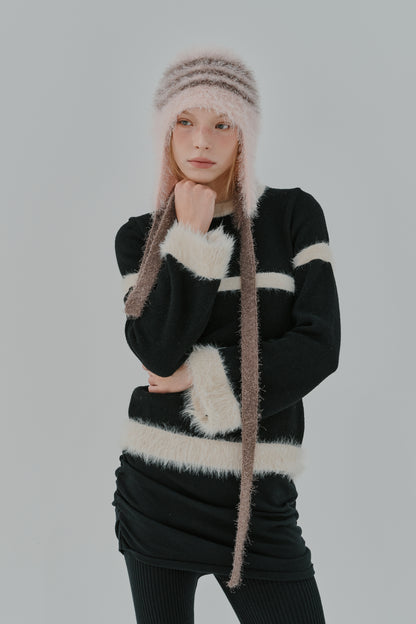 KNIT BONNET LIGHT PINK