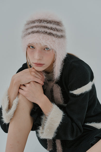 KNIT BONNET LIGHT PINK