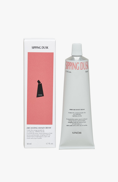 SIPPING DUSK, DECANTING HAND CREAM