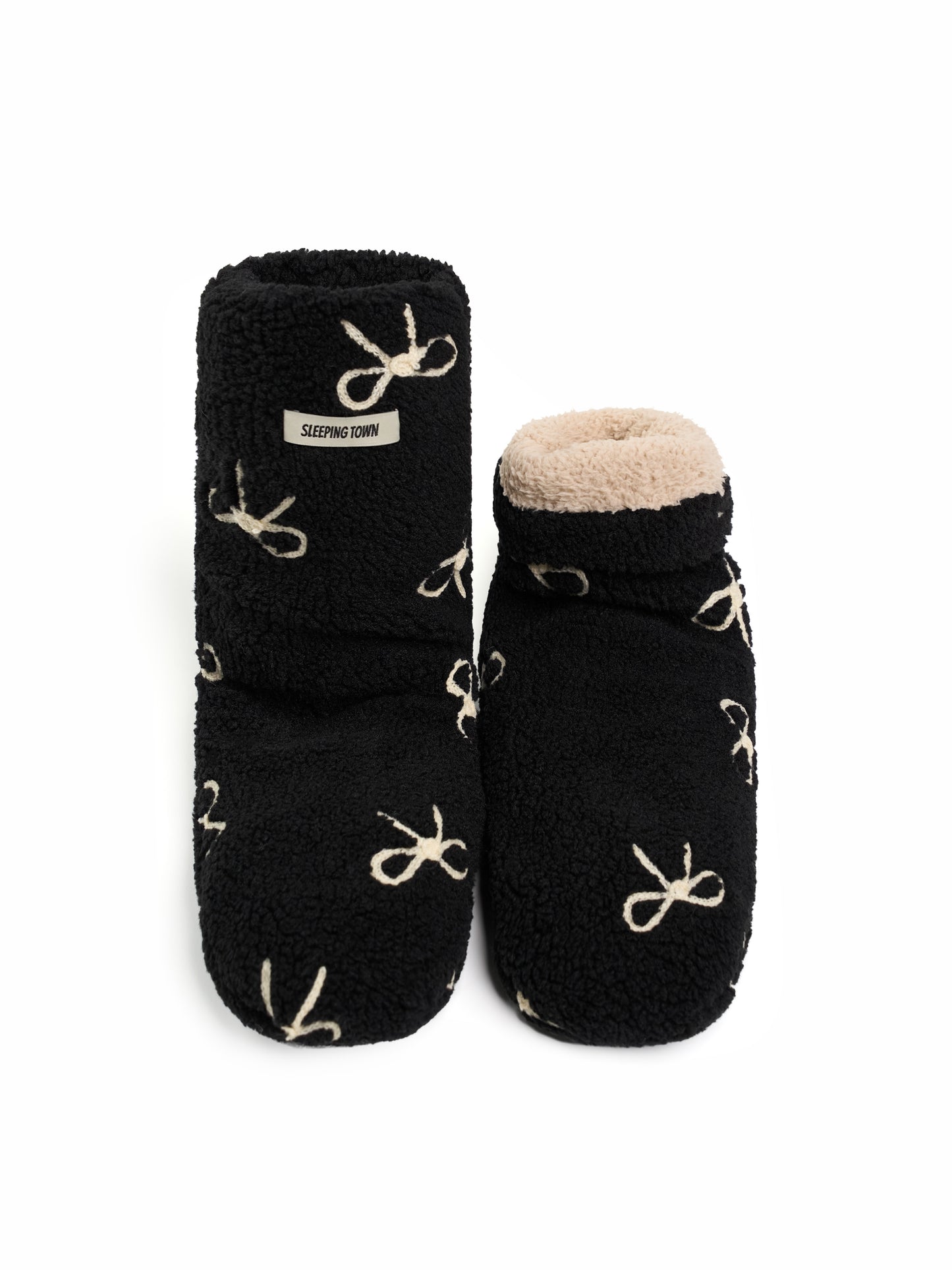 おやすみソックス Ribbon Black