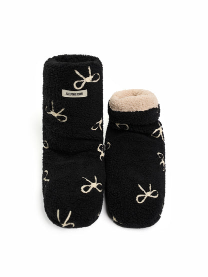 おやすみソックス Ribbon Black